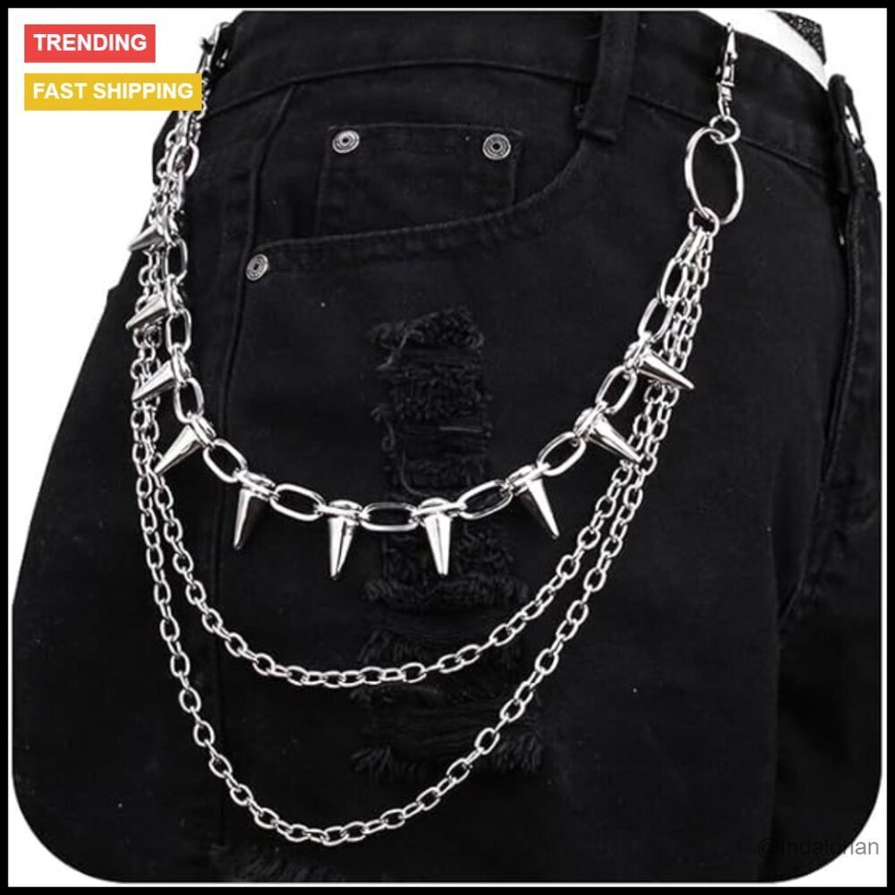 Aluminium Alloy Pants Chain Punk Biker Hip Jewelry for Men Women